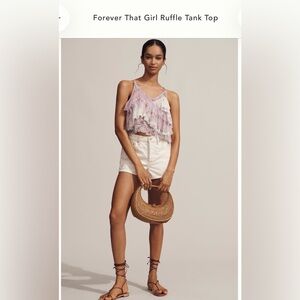 Forever the girl Chic Lace Ruffle Halter Blouse - Lavender and White